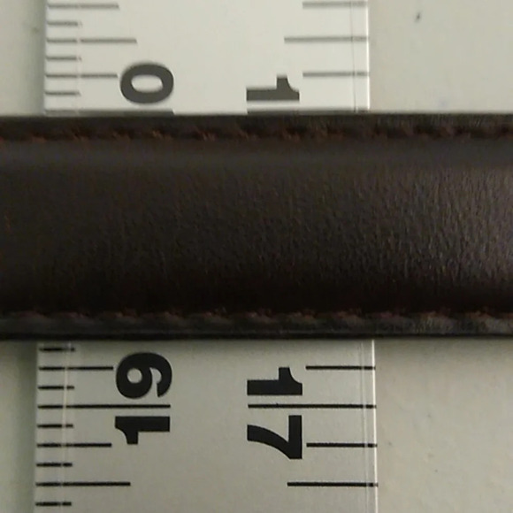 BROWN SEWN EDGE, GENUINE LEATHER 3/4\